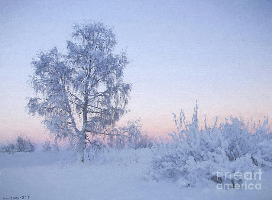 Nature Painting - The winter light by Veikko Suikkanen