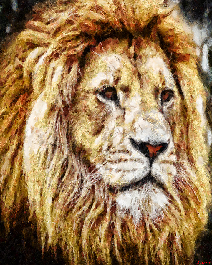 The Wise Lion Digital Art by Joe Misrasi