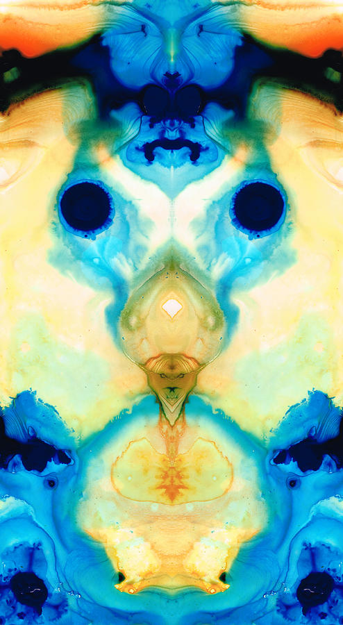 Abstract Painting - The Wise Ones - Visionary Art By Sharon Cummings by Sharon Cummings