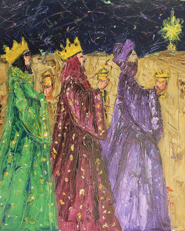 Christmas Painting - The Wise Three by Ahmad Austin 