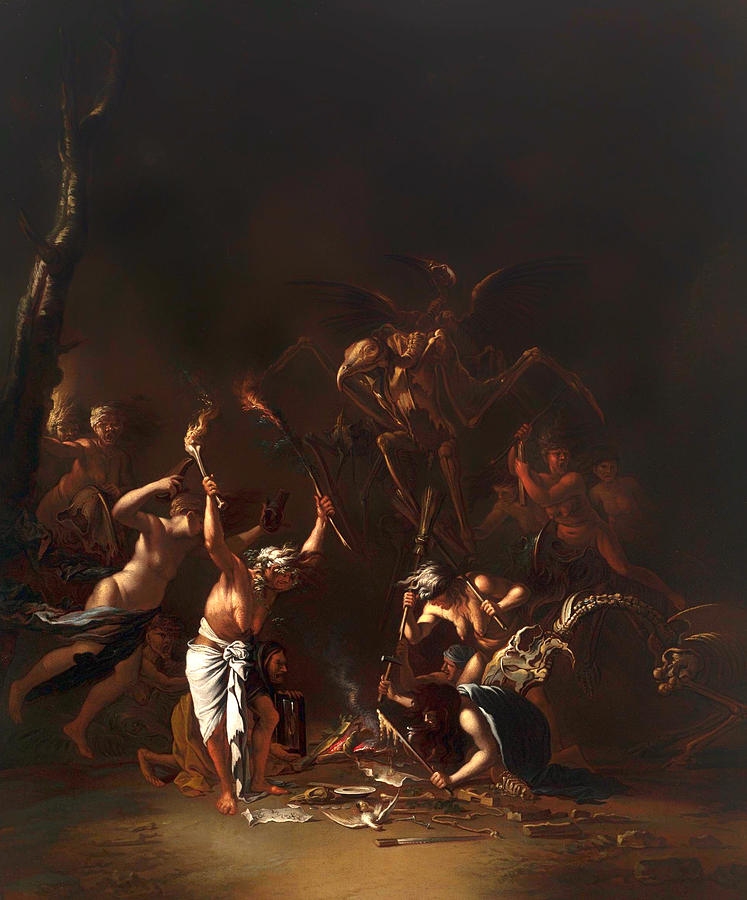 Vintage Painting - The Witches Sabbath by Mountain Dreams