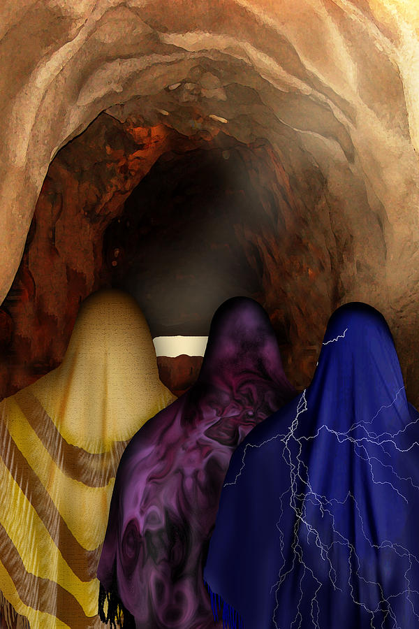 The Women at the Empty Tomb - He Lives Digital Art by Julie Rodriguez Jones