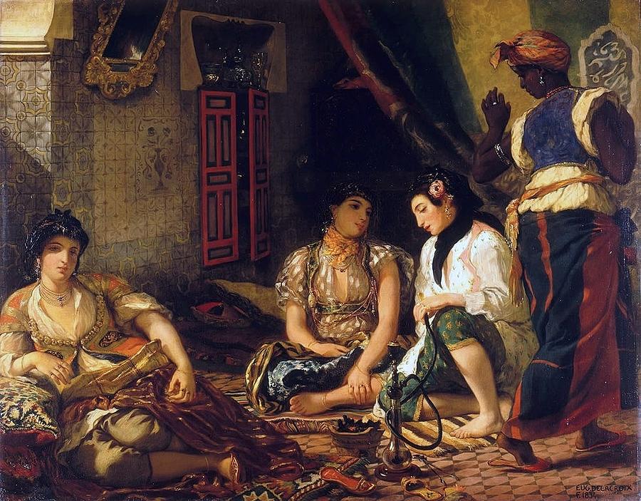 Eugene Delacroix Painting - The Women of Algiers in their Apartment by Eugene Delacroix