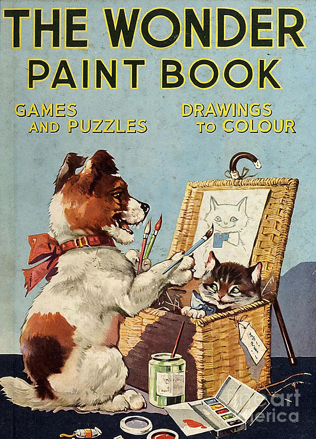 Book Drawing - The Wonder Paint Book  1950s Uk Mcitnt by The Advertising Archives