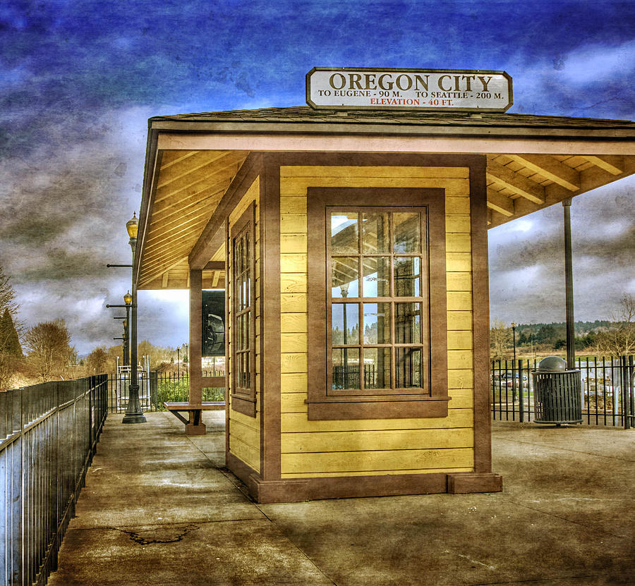 The Oregon City Train Depot Photograph by Thom Zehrfeld