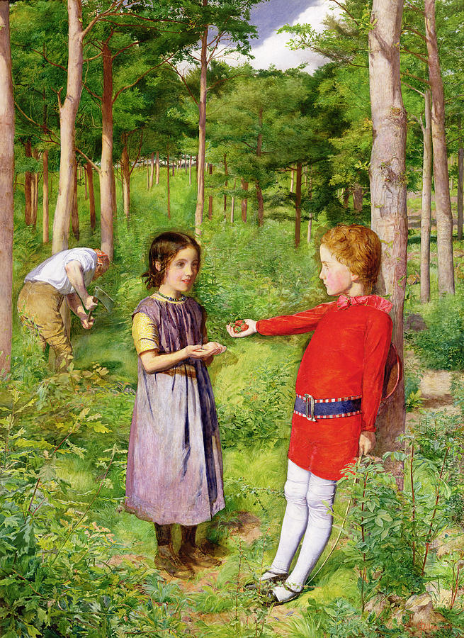 Landscape Painting - The Woodmans Daughter by John Everett Millais