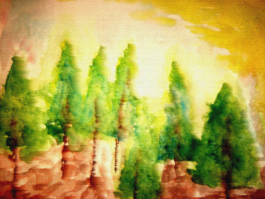The Woods Painting by Malinda Kopec