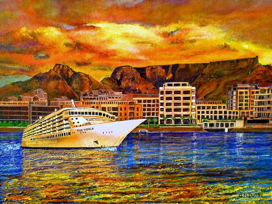 Sunset Painting - The World Comes To Cape Town by Michael Durst