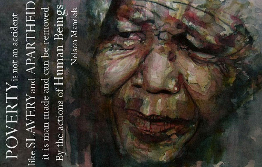Nelson Mandela Painting - The World Holds Its Breathe by Paul Lovering