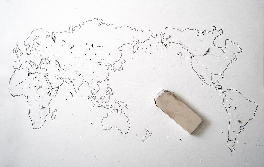 The world map with no borders Photograph by Toshiro Shimada