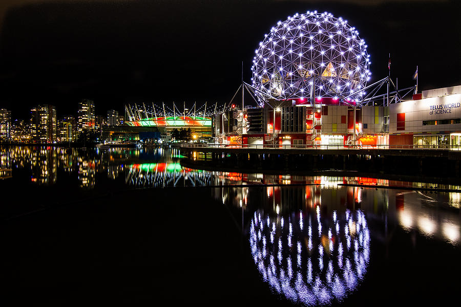 Christmas Photograph - The World of BC Place by Maik Tondeur
