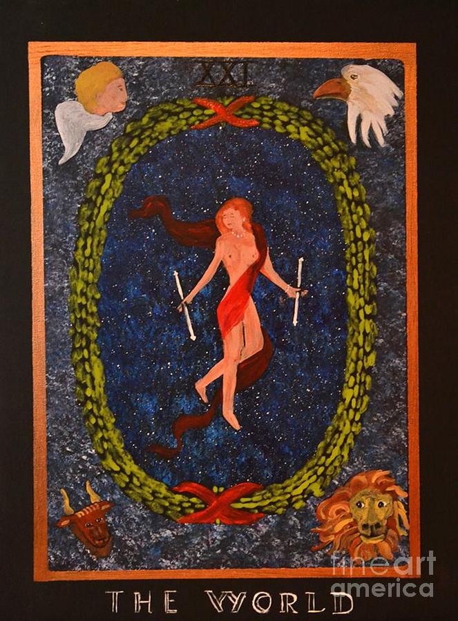 The World Tarot Painting by Denise Tomasura
