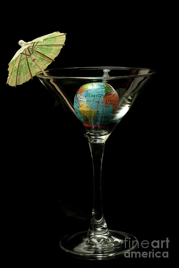 The World tini cocktail Photograph by Linda Matlow