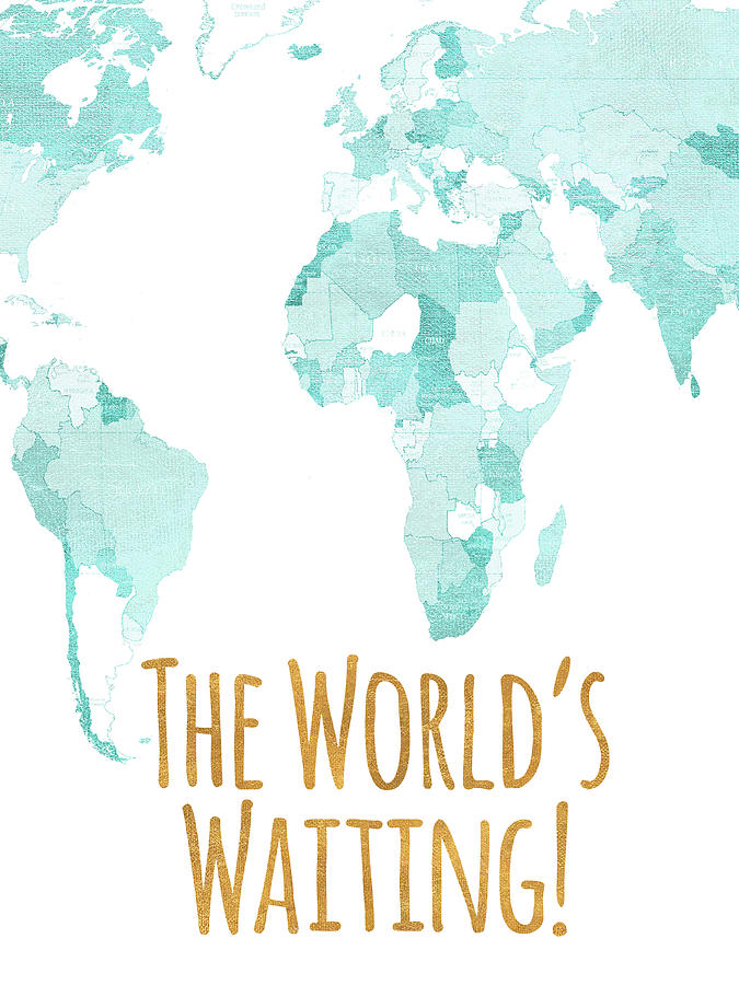 Map Digital Art - The Worlds Waiting by Sd Graphics Studio