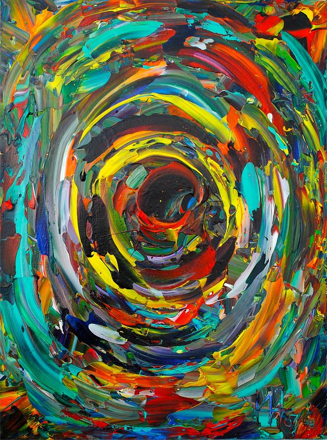 Abstract Painting - The Worm Hole by Kim Hamrock
