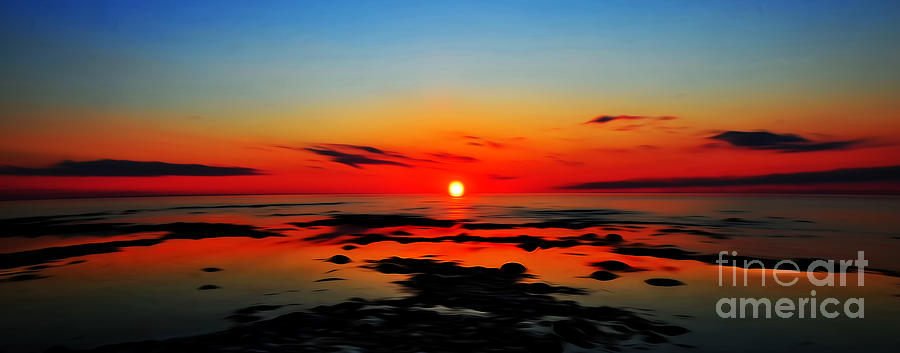 Sunset Photograph - The Wow Sunset by Brian Mollenkopf