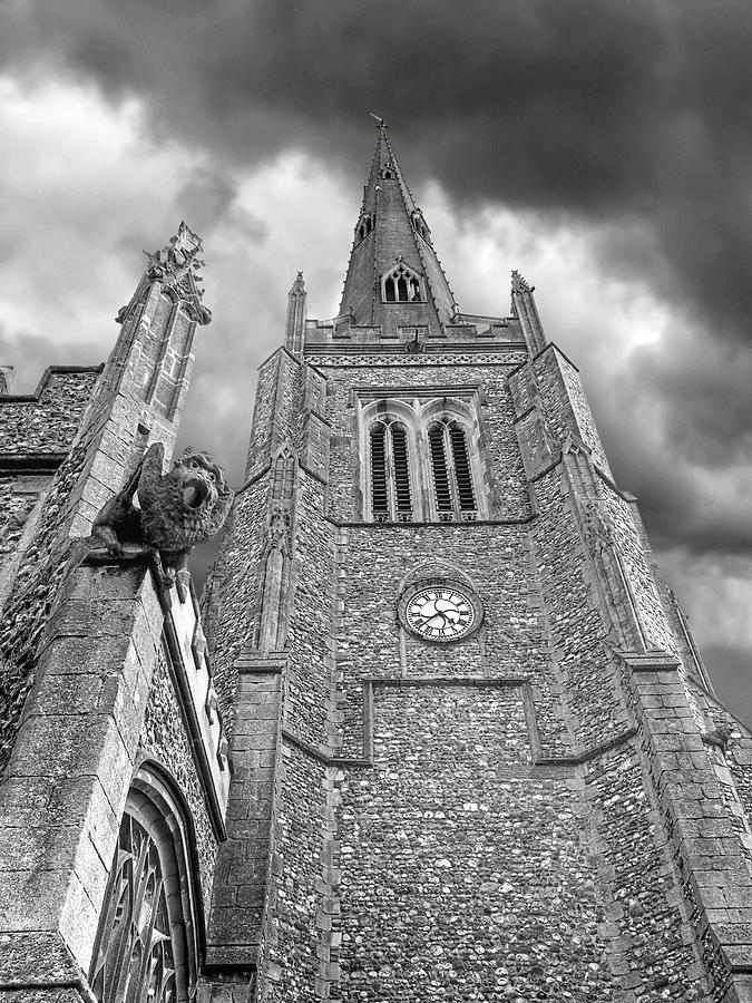 Thaxted Church in Black and White Photograph by Gill Billington