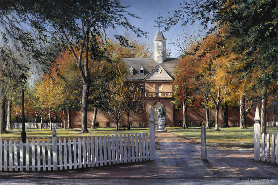 College Of William And Mary Painting - The Wren Building - College of William and Mary by Gulay Berryman
