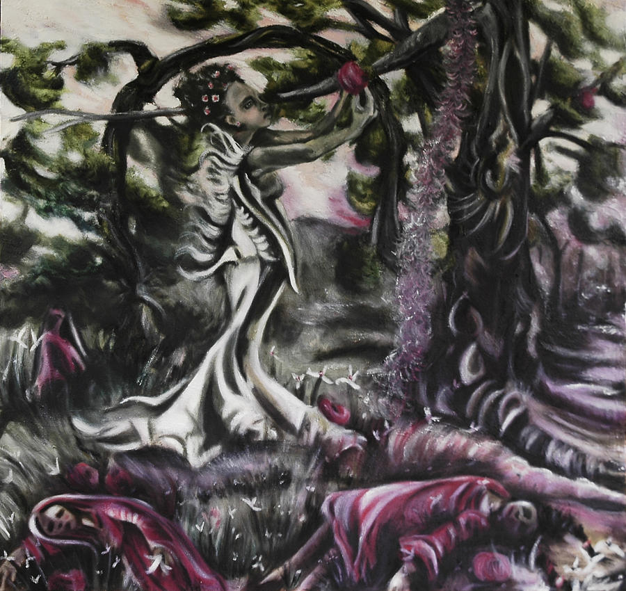 Tree Painting - The Wrong Orchard by Stephanie Groshelle