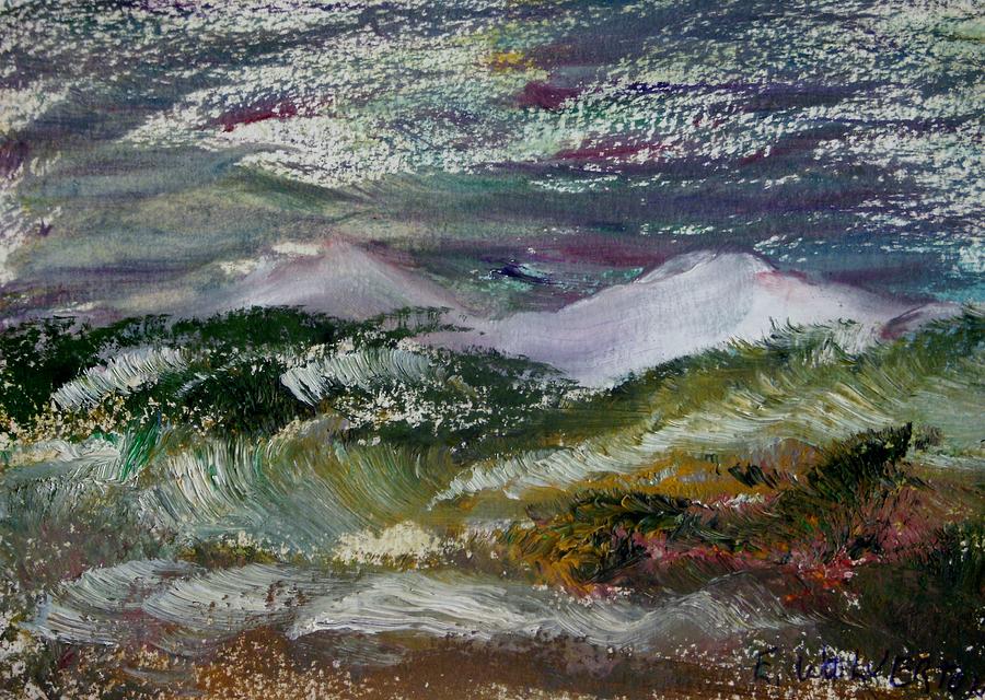 The Wild Roaring Mountain Wind Painting by Edward Wolverton