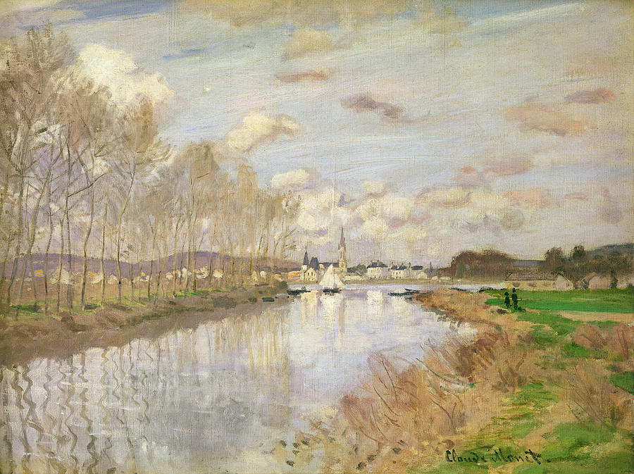 The Yacht At Argenteuil, 1875 Oil On Canvas Painting by Claude Monet