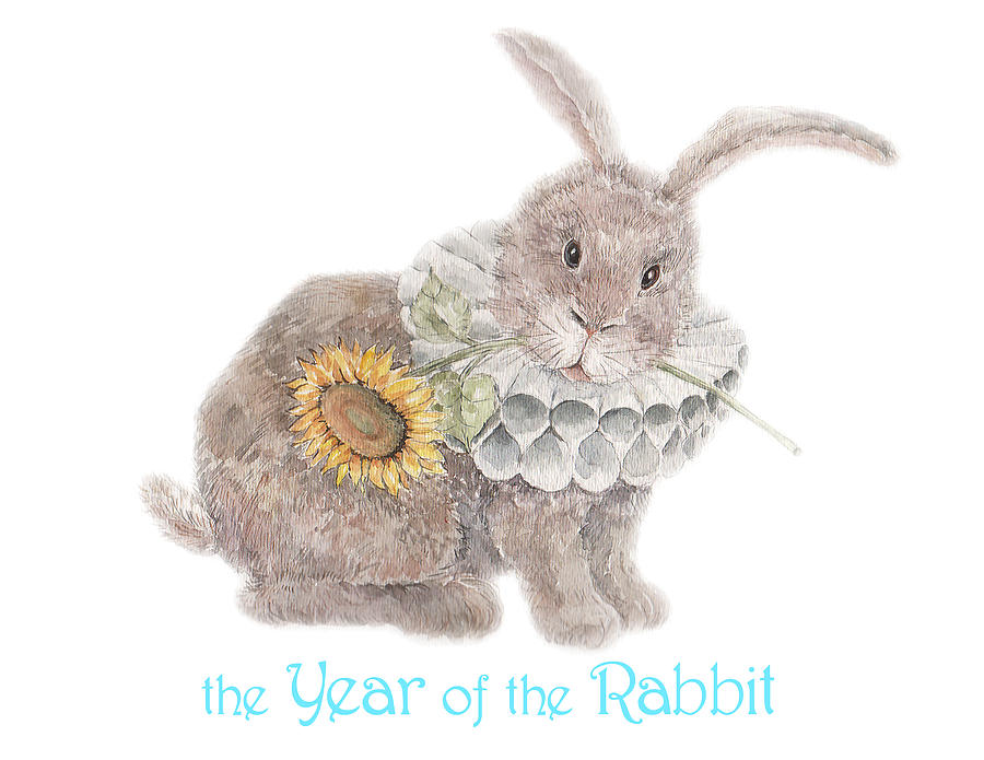 Wildlife Painting - The Year of the Rabbit by Nonna Mynatt