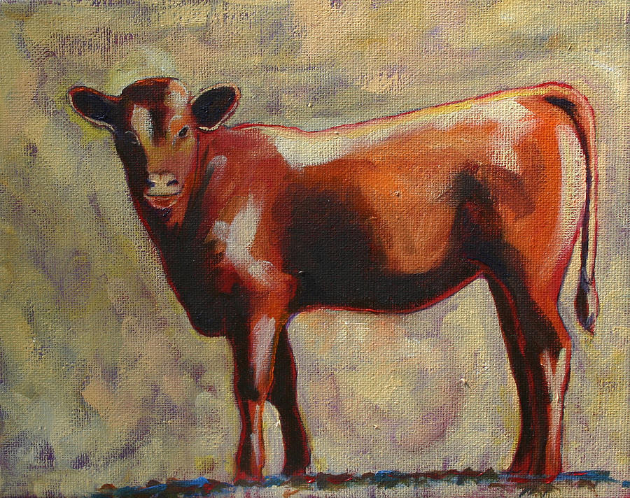 The Yearling Calf Painting by Carol Jo Smidt
