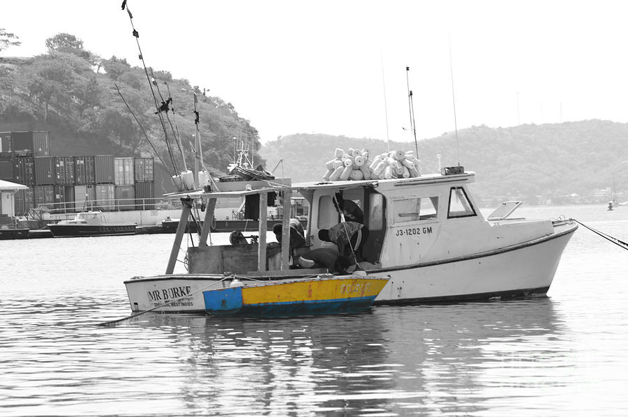 The Yellow and blue boat Photograph by Laura Forde