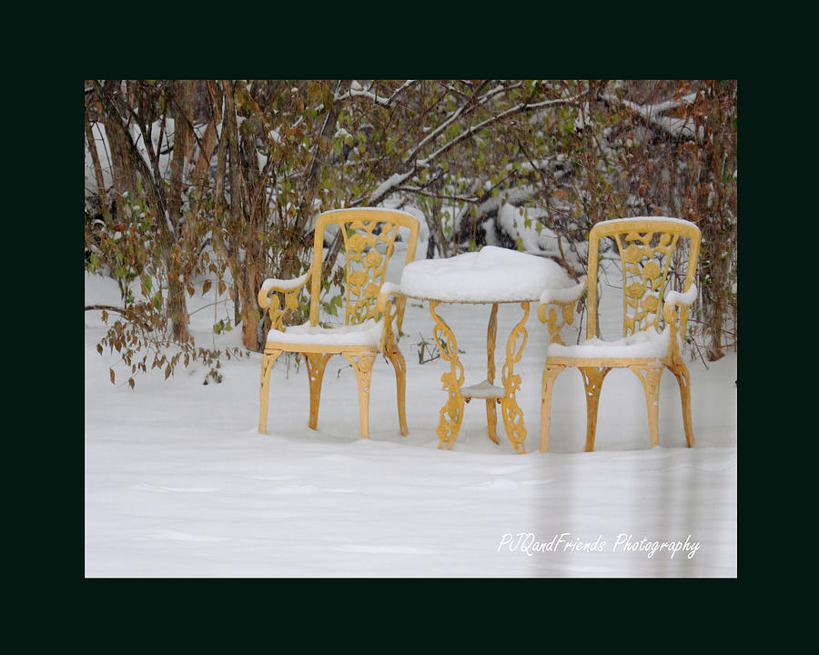 The Yellow Bistro in Snow Photograph by PJQandFriends Photography