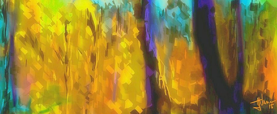 The Yellow Canopy of Autumn Digital Art by Jim Vance