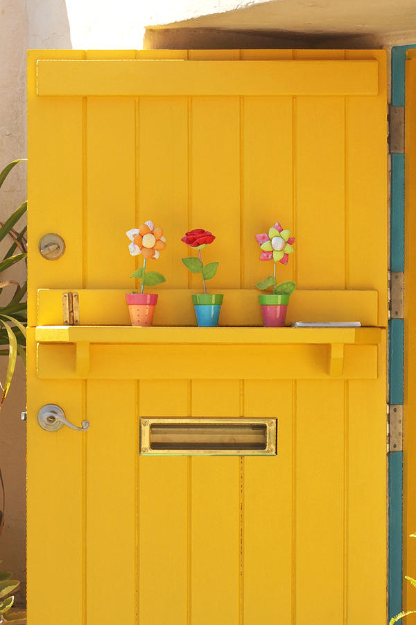 San Diego Photograph - The Yellow Door by Art Block Collections