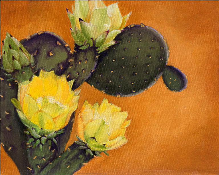 The Yellow Prickly Painting by Judi Hendricks