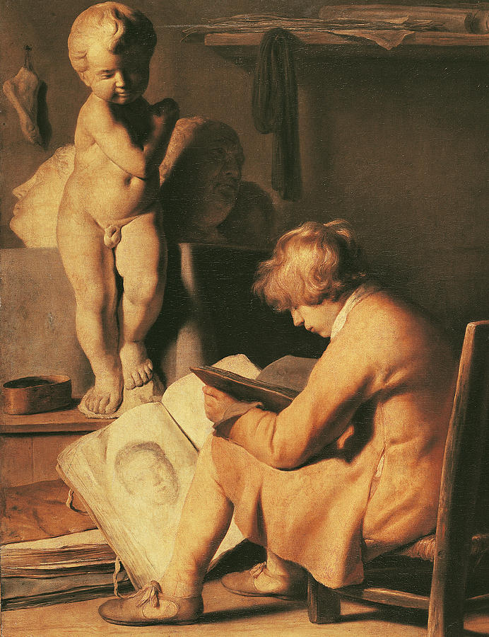 Book Painting - The Young Artist by Jan the Elder Lievens