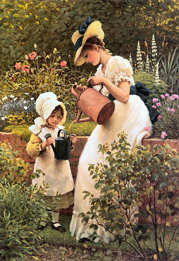 The Young Gardener 1889 Painting by George Dunlop Leslie