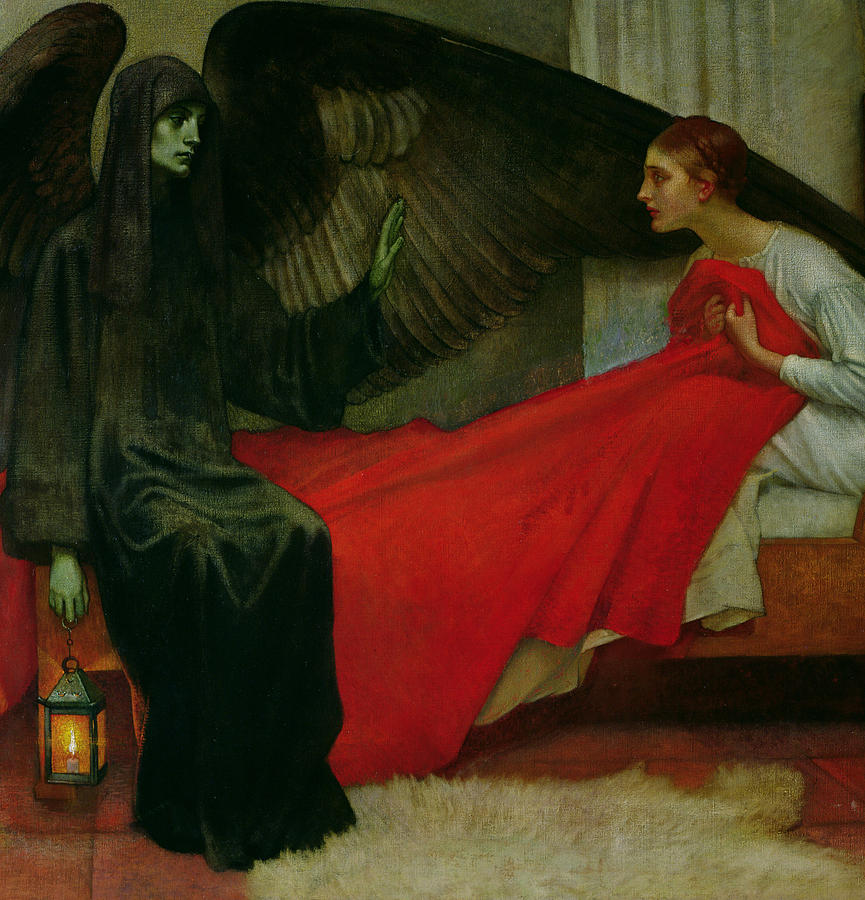 The Young Girl and Death Painting by Marianne Stokes