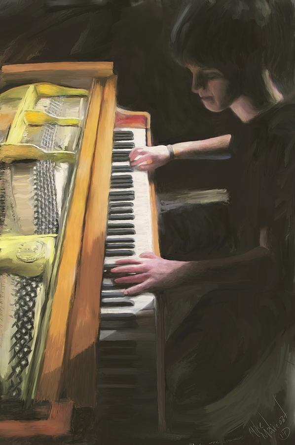 The young pianist Digital Art by Michael Malicoat