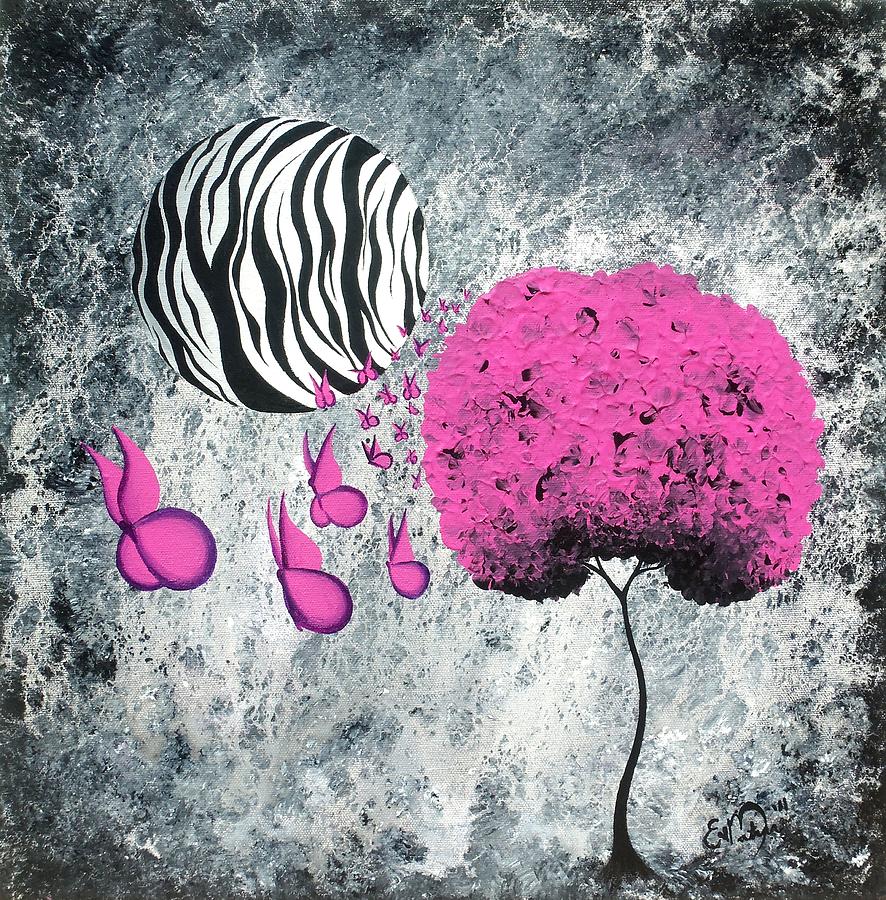 Butterfly Painting - The Zebra Effect 1 by Oddball Art Co by Lizzy Love