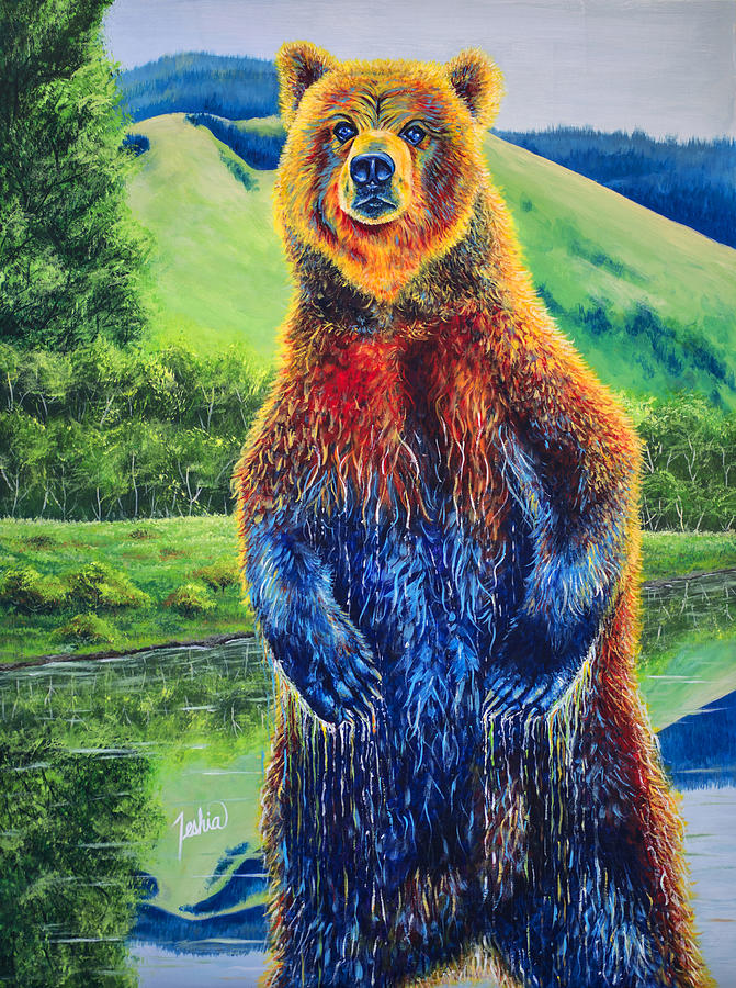 Glacier National Park Painting - The Zookeeper by Teshia Art