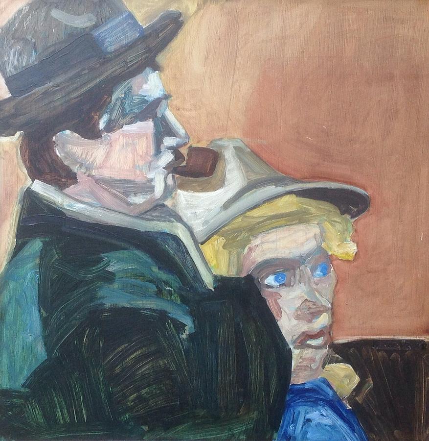 Theatre Couple Painting by Kerrie B Wrye
