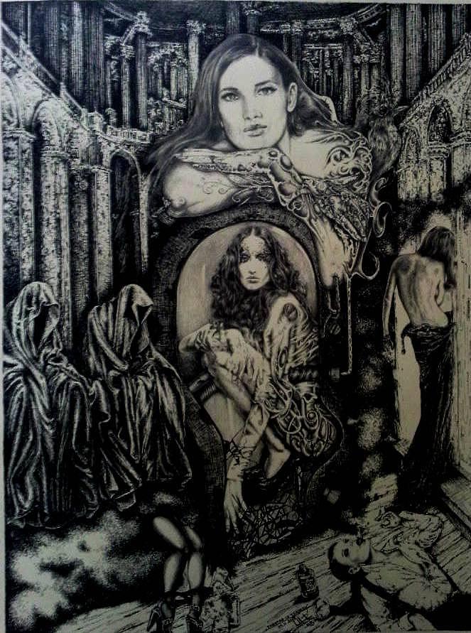 Theatre Of Tragedy  Drawing by Robert Art