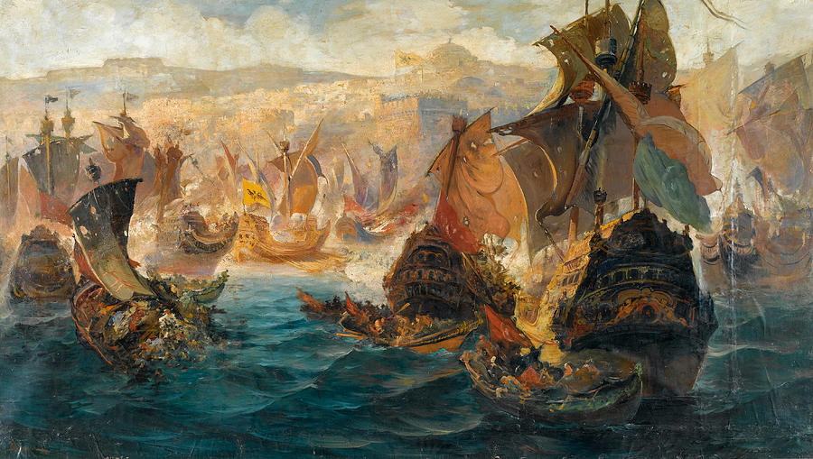The Crusader Invasion Of Constantinople Painting by Vasilios Chatzis