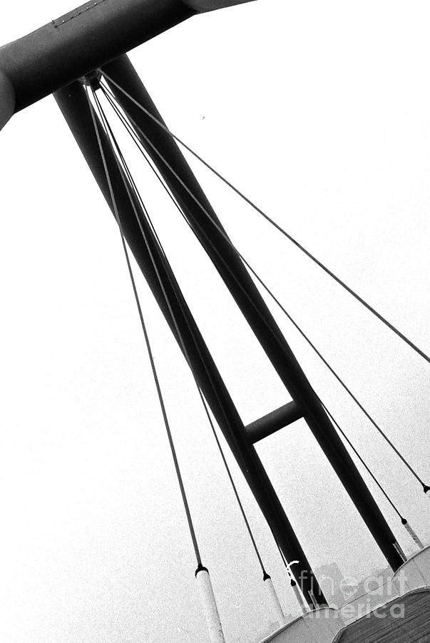 Black And White Photograph - TheFootbridge by Denvie Green