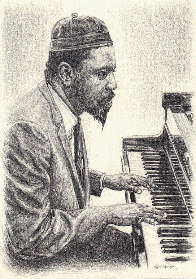 Thelonious Monk II Drawing by Michael Morgan