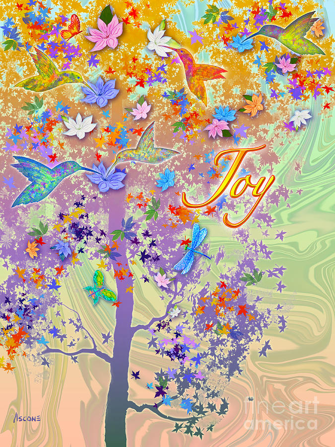 Themes of the Heart-Joy Painting by Teresa Ascone
