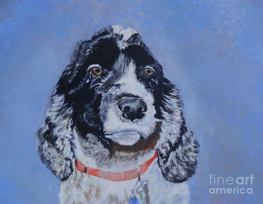 Dog Painting - Theo by Bob Williams