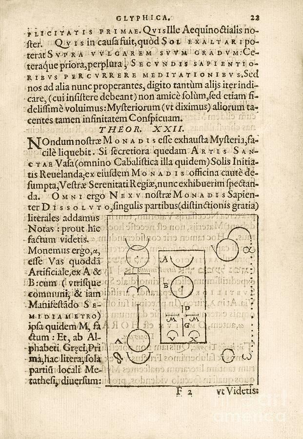 Theorem 22, Monas Hieroglyphica (1564) Photograph by Library Of Congress