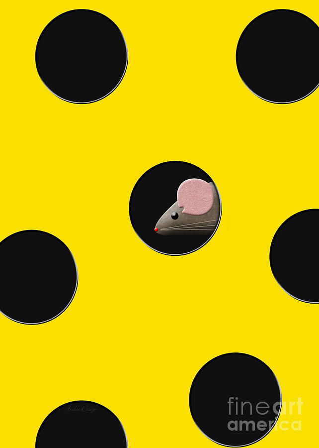 There Is A Mouse In My Cheese Digital Art by Andee Design