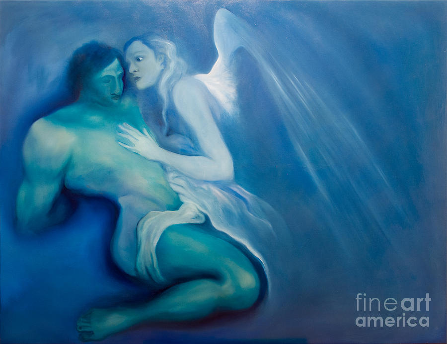 Angels Painting - There Is Nobody To Trust by Gabriela Junosova
