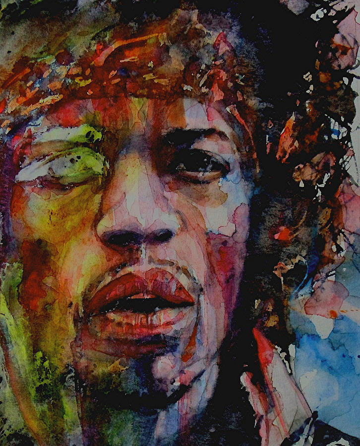 Hendrix Painting - There Must Be Some Kind Of Way Out Of Here by Paul Lovering