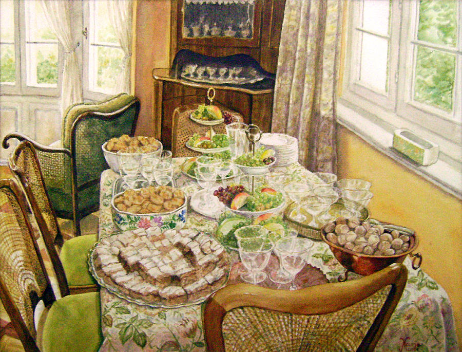 Still Life Painting - There Was a Party by Maria Varga-Hansen
